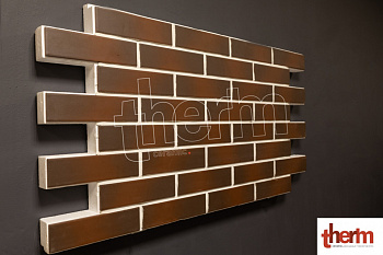 Фасадная клинкерная термопанель THERM ceramic - CLOUD Brown gladka