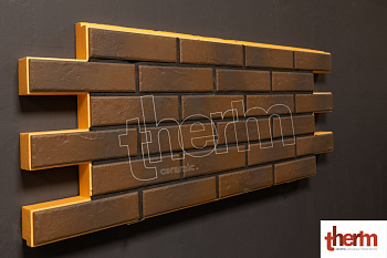 Фасадная клинкерная термопанель THERM ceramic -Old Castle Brown