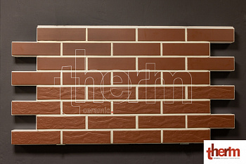 Фасадная клинкерная термопанель THERM ceramic - burgund gladka/rustico