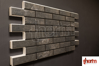 Фасадная клинкерная термопанель THERM ceramic - Viano antracit