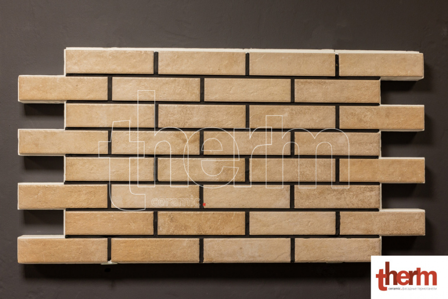 Фасадная клинкерная термопанель THERM ceramic - Scandiano ochra ППС 30